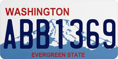 WA license plate ABB1369