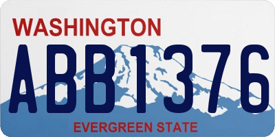 WA license plate ABB1376