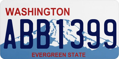 WA license plate ABB1399