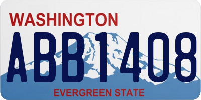 WA license plate ABB1408
