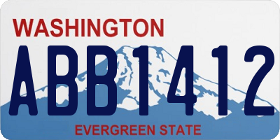 WA license plate ABB1412