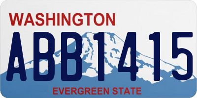 WA license plate ABB1415