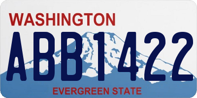 WA license plate ABB1422