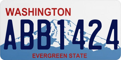 WA license plate ABB1424