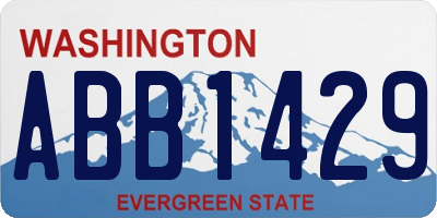 WA license plate ABB1429