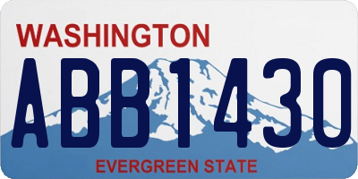 WA license plate ABB1430