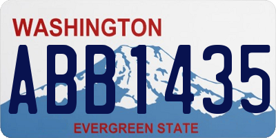 WA license plate ABB1435