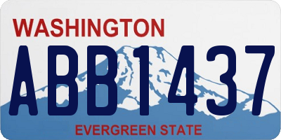 WA license plate ABB1437