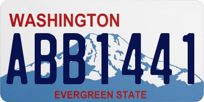 WA license plate ABB1441
