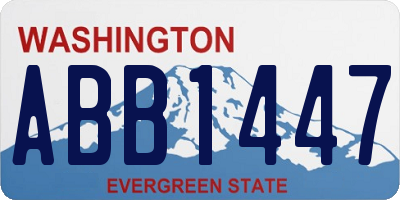 WA license plate ABB1447