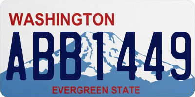 WA license plate ABB1449