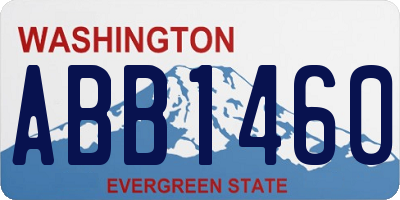 WA license plate ABB1460