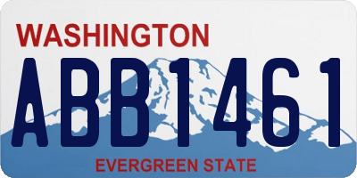 WA license plate ABB1461