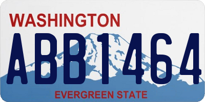 WA license plate ABB1464