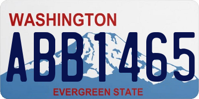 WA license plate ABB1465