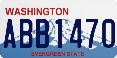WA license plate ABB1470