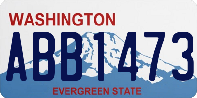WA license plate ABB1473