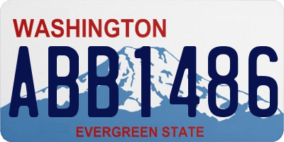 WA license plate ABB1486