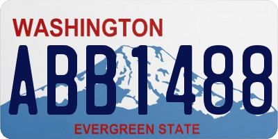 WA license plate ABB1488