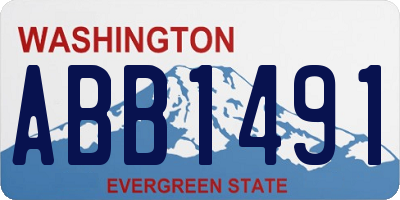 WA license plate ABB1491