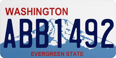 WA license plate ABB1492