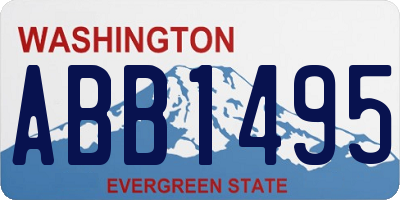WA license plate ABB1495