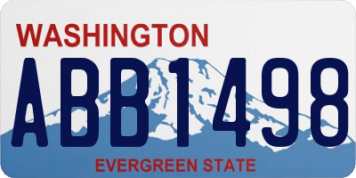 WA license plate ABB1498