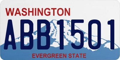 WA license plate ABB1501
