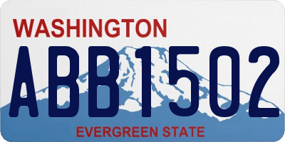 WA license plate ABB1502
