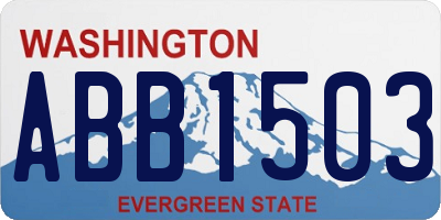 WA license plate ABB1503