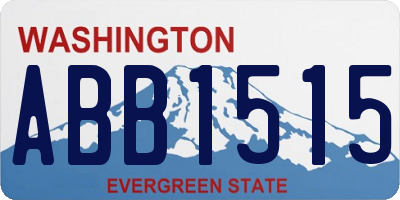 WA license plate ABB1515