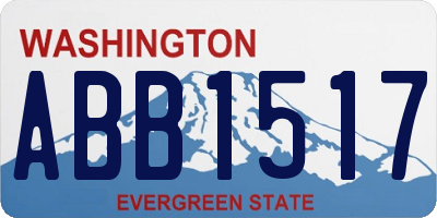 WA license plate ABB1517