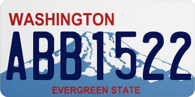 WA license plate ABB1522