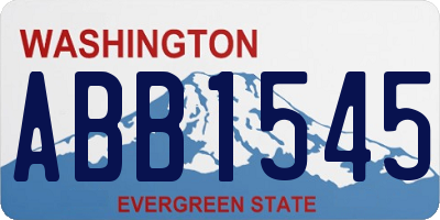 WA license plate ABB1545