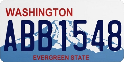 WA license plate ABB1548