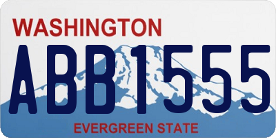WA license plate ABB1555