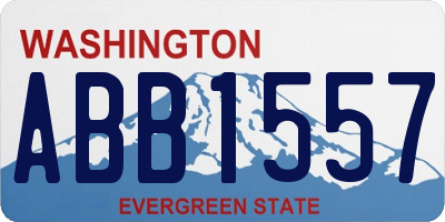 WA license plate ABB1557