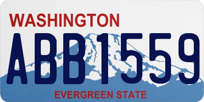 WA license plate ABB1559