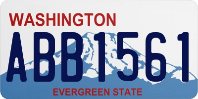 WA license plate ABB1561