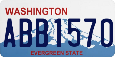 WA license plate ABB1570