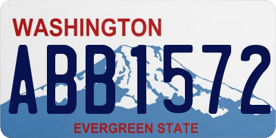 WA license plate ABB1572