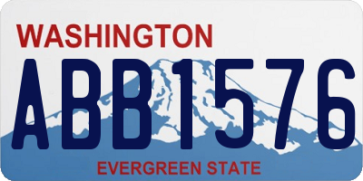 WA license plate ABB1576