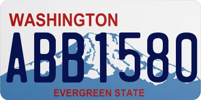 WA license plate ABB1580