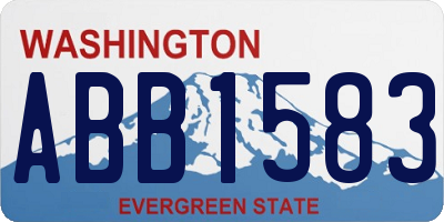 WA license plate ABB1583