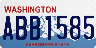 WA license plate ABB1585