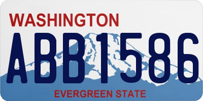 WA license plate ABB1586