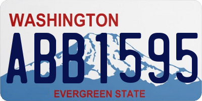WA license plate ABB1595