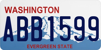 WA license plate ABB1599