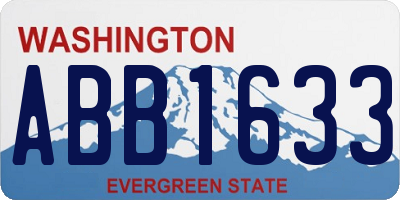 WA license plate ABB1633