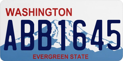 WA license plate ABB1645